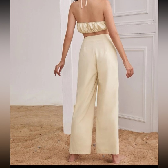 Crop Top & Wide Leg Pants Set - Picture 3 of 3